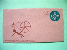 USA 1975 Stationery Stamped Cover - 13c - Homemaker Textile - 1961-80