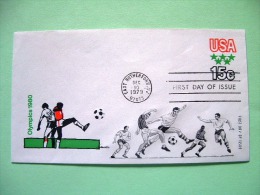 USA 1979 FDC Stationery Stamped Cover - East Rutherford - 15c - Olympics Sport Football Soccer - 1961-80