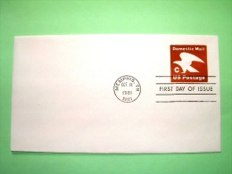 USA 1981 FDC Stationery Stamped Cover - Memphis - "C" Domestic Mail - Eagle - 1981-00