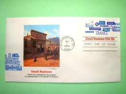 USA 1984 FDC Stationery Stamped Cover - Washington - 20c - Small Business - Bank Florist Autos Café Books - 1981-00