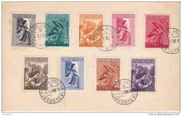 1956  Posta Aera Serie Completa  Sass 24-32 Sul Cartoncino - Airmail