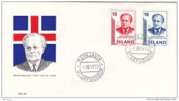 1973  Asgeirsson, Past President  Sc 456-7 Unaddressed Cover - FDC