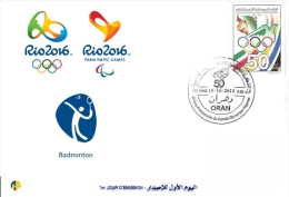 Algeria Olympic Games Rio De Janeiro Brazil 2016 - Jeux Olympiques Brésil Badminton Sport - Verano 2016: Rio De Janeiro