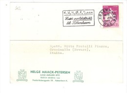502/600 - DANIMARCA , Lettera Per L' Italia . Francobollo Isolato - Storia Postale