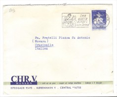 503/600 - DANIMARCA , Lettera Per L' Italia . Francobollo Isolato - Storia Postale