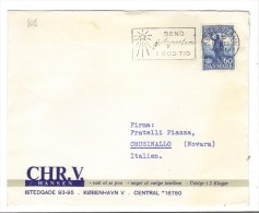 505/600 - DANIMARCA , Lettera Per L' Italia . Francobollo Isolato - Storia Postale