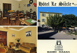 84-MAZAN...HOTEL LE SIECLE... Mme FAURE Proprietaire...3 VUES....CPM - Mazan