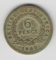 @Y@  West Afrika  6 Pence 1940  (2656) - Autres – Afrique