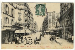 Carte Postale Ancienne Paris 14ème - Rue De Vanves, Prise D Ela Rue D'Alésia - Arrondissement: 14