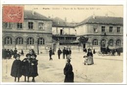 Carte Postale Ancienne Paris 14ème - Ecoles. Place De La Mairie Du X - Arrondissement: 14