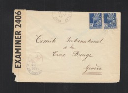 Lettre Algerie 1943 Oran Censure - Brieven En Documenten