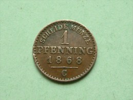 1868 C - 1 Pfenning 360 Einen Thaler PRUISEN / KM 480 ( Uncleaned Coin / For Grade, Please See Photo ) !! - Taler & Doppeltaler