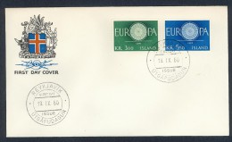 Iceland First Day Cover, 1960 - Briefe U. Dokumente