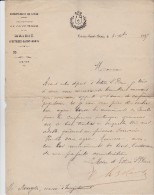 LETTRE AUTOGRAPHE SIGNE PAR LE MAIRE D'ESTREES SAINT DENIS EN 1897- REMERCIEMENTS- - Sonstige & Ohne Zuordnung