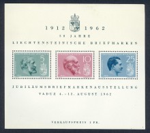 Liechtenstein Stamp Block, 1962 - Blocs & Feuillets