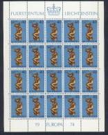 Liechtenstein Stamp Block, 1974 - Blocs & Feuillets