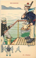 Ref 758- Illustrateur H Gervese - Marine Militaire - Marins -humour -humoristique - Fusilier - Carte Bon Etat  - - Gervese, H.