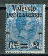 Italien 1890 , Paketmarke Mit Überdruck " 2 Cmi. " Als Zeitungsmarke, Mi. 62 Ungebr. / MH / Neuf Avec Charnier - Nuevos