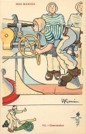 Ref 756- Illustrateur H Gervese - Marine Militaire - Marins -humour -humoristique -canonnier - Carte Bon Etat  - - Gervese, H.
