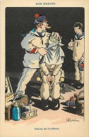 Ref 755- Illustrateur H Gervese - Marine Militaire - Marins -humour -humoristique -coiffure -coiffeur- Barbe -barbier - - Gervese, H.