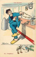 Ref 754- Illustrateur H Gervese - Marine Militaire - Marins -humour -humoristique -torpilleur - Carte Bon Etat  - - Gervese, H.