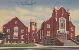 Florida Tampa First Christian Church Curteich - Tampa