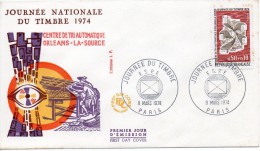 Premier Jour, Journée Nationale Du Timbre 1974, Centre De Tri Automatique - Non Classés