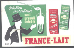 Buvard. FRANCE-LAIT Solution Instantané Seul Granulé Soluble REGILAIT QUICK-LAIT - Milchprodukte