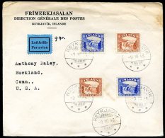 ICELAND TO USA Air Mail Cover 1946 VF - Posta Aerea
