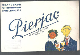 Buvard. Pierjac 60 Avenue De Saxe Paris Orangeade Citronnade Pamplemousse Offert Par Alexandre Petit Chateauroux - Sprudel & Limonade