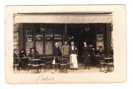 CPA - Carte Photo : Un Café à Paris  (?) Vers 1910 (?) - Cafés