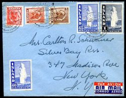 ICELAND TO USA Air Mail Cover 1946 VF - Briefe U. Dokumente