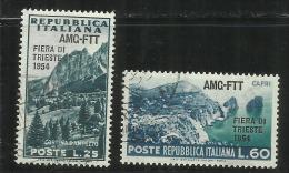 TRIESTE A 1953 AMG - FTT ITALIA ITALY OVERPRINTED VI FIERA 6TH FAIR SERIE COMPLETA COMPLETE SET USATO USED - Express Mail