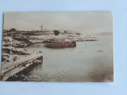 Carte Postale Ancienne Colorisee :PLYMOUTH : The Pier & Hoe - Plymouth