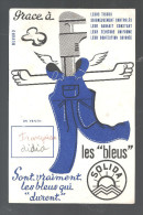 Buvard. SOLIDA "Les Bleus" SOLIDA Sont Vraiment Les Bleus Qui Durent - Kleding & Textiel