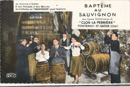 R R 158 / C P S M - ST SATUR   (18) BAPTEME AU SAUVIGNON  CLOS LA PERRIERE FONTENAY - Saint-Satur