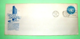 United Nations New York (USA) 1953 FDC Stationery Stamped Enveloppe - 3c - Emblem - Lettres & Documents