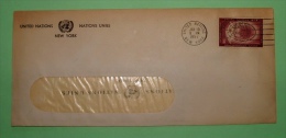 United Nations New York (USA) 1957 Cover To Baltimore - Earth Globe And Flame - Lettres & Documents