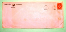 United Nations New York (USA) 1962 Cover To Baltimore - Emblem - Hands Cancel - Lettres & Documents