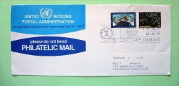United Nations New York (USA) 1977 FDC Cover To Ridgefield - Combat Racism - Earth Globe And Emblem - Censor On Back - Storia Postale