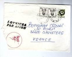 Lettre , POLSKA , Pologne , 3 Timbres , 1972 - Cartas & Documentos