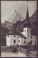 DIE KIRCHE IN ZERMATT      CPA   Num  5524   Annee 1910 - Matt