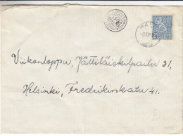 Finlande - Lettre De 1955 - Oblitération Rurale Et Hali ... ? - Cartas & Documentos