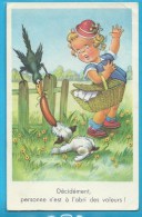 C.P.A. Enfant Chien Et Corbeau - Humorous Cards