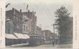 B77608  Barrington Street Halifax  Tramway  Canada Scan Front/back Image - Halifax