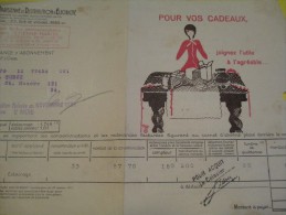 Quittance D´électricité/ Compagnie Parisienne De Distribution D´Electricité/Pour Vos Cadeaux/ 1934  GEF21 - Elettricità & Gas