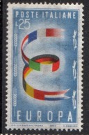 PIA - ITA -REPUBBLICA :  1957 : Europa £ 25    - SPECIALIZZAZIONE  -  (SAS 817 - CAR 393) - Varietà E Curiosità