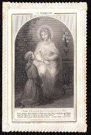 SANTINO - IMAGE PIEUSE LITHO DENTELEE Double  * MARIE AVEC ENFANT * La Modestie - Devotion Images