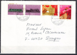 Lettre Cachet  ZURICH  Le  5 4 1985  Affranchie Avec 4 Timbres - Storia Postale