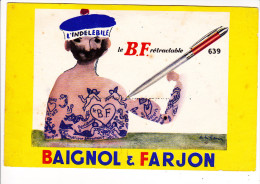 Buvard Stylo Crayon BAIGNOL ET FARJON L'indelebile Retractable Marin Tatouages - Dessin Andre Francon Ou Fancon - Papierwaren